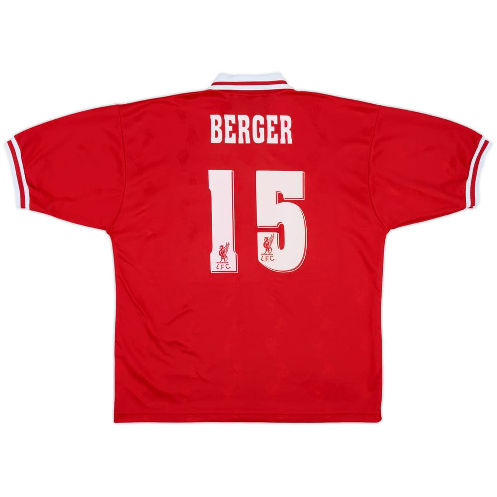 1996-98 Liverpool Home Shirt Berger #15 - 9/10 - (L)