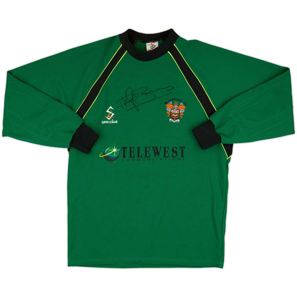 1999-01 Blackpool Signed GK Shirt - 4/10 - (S)