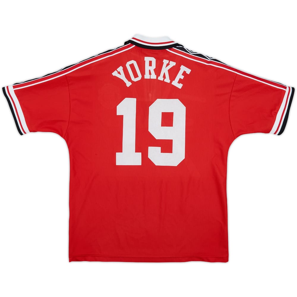 1998-00 Manchester United Home Shirt Yorke #19 - 9/10 - (Y)