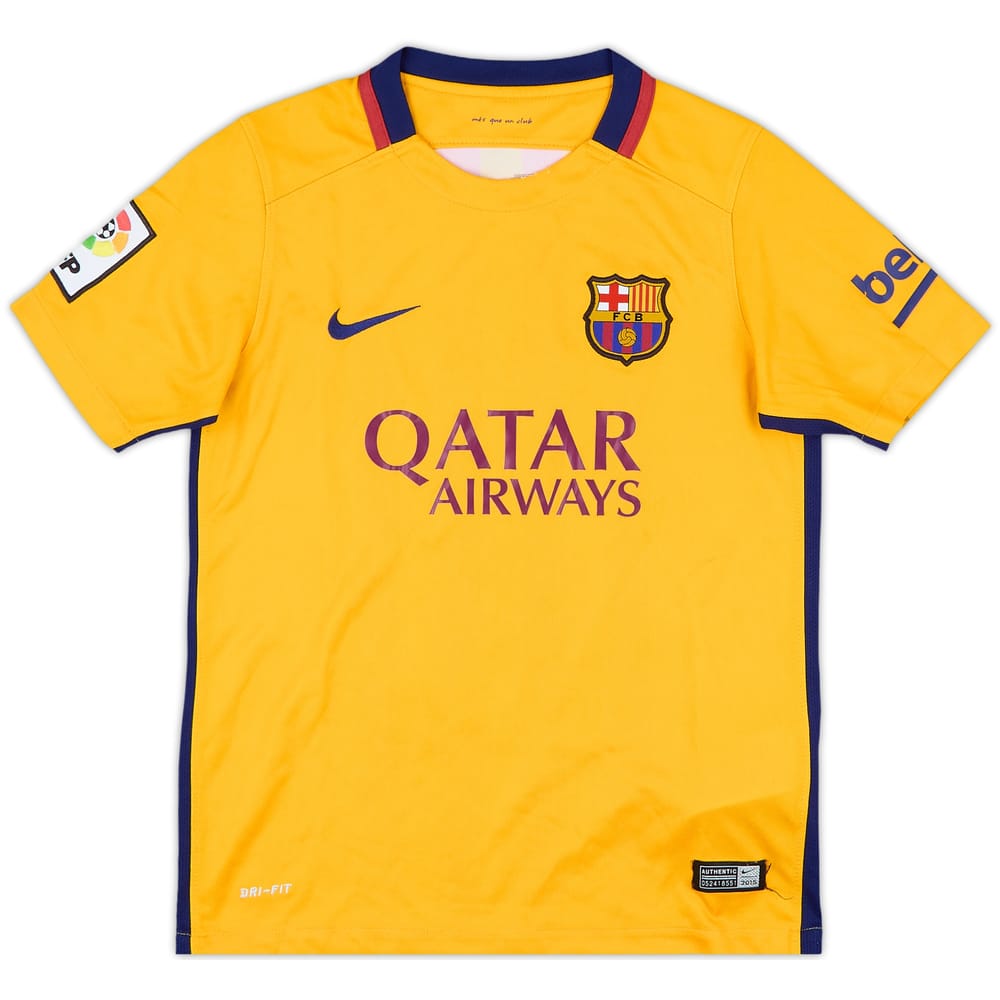 2015-16 Barcelona Away Shirt - 4/10 - (M.Boys)