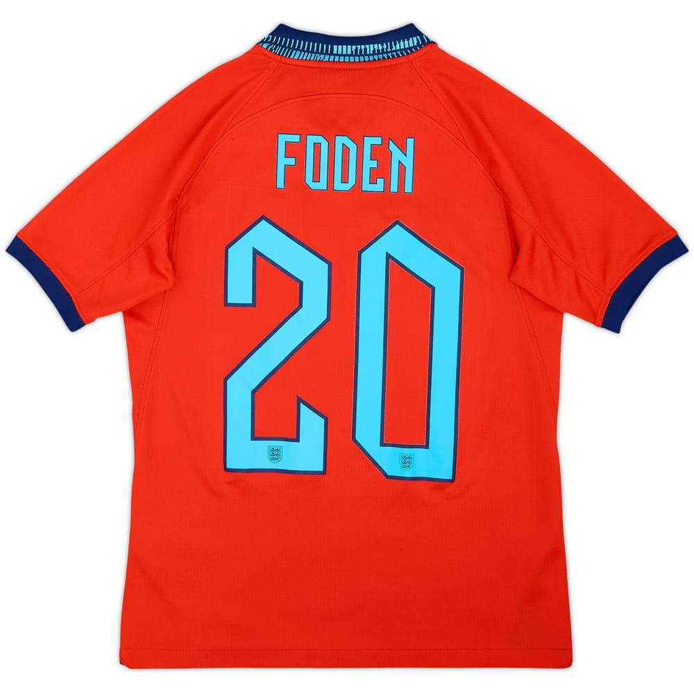 2022-23 England Away Shirt Foden #20 - 9/10 - (L.Boys)