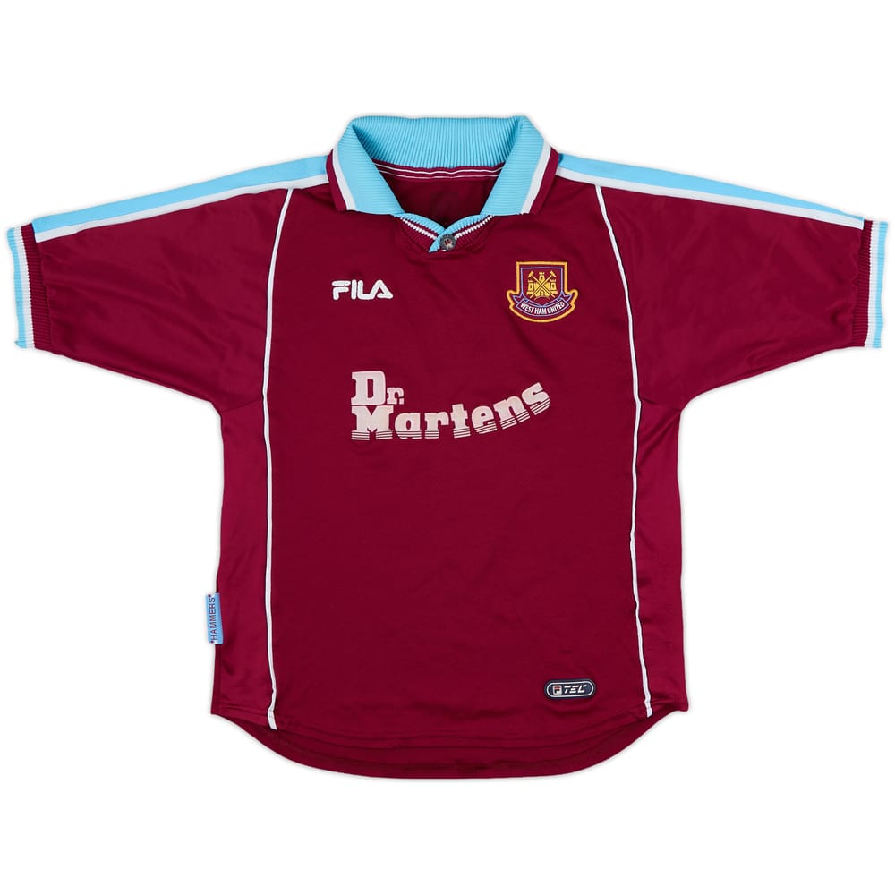 1999-01 West Ham Home Shirt - 6/10 - (XL.Boys)