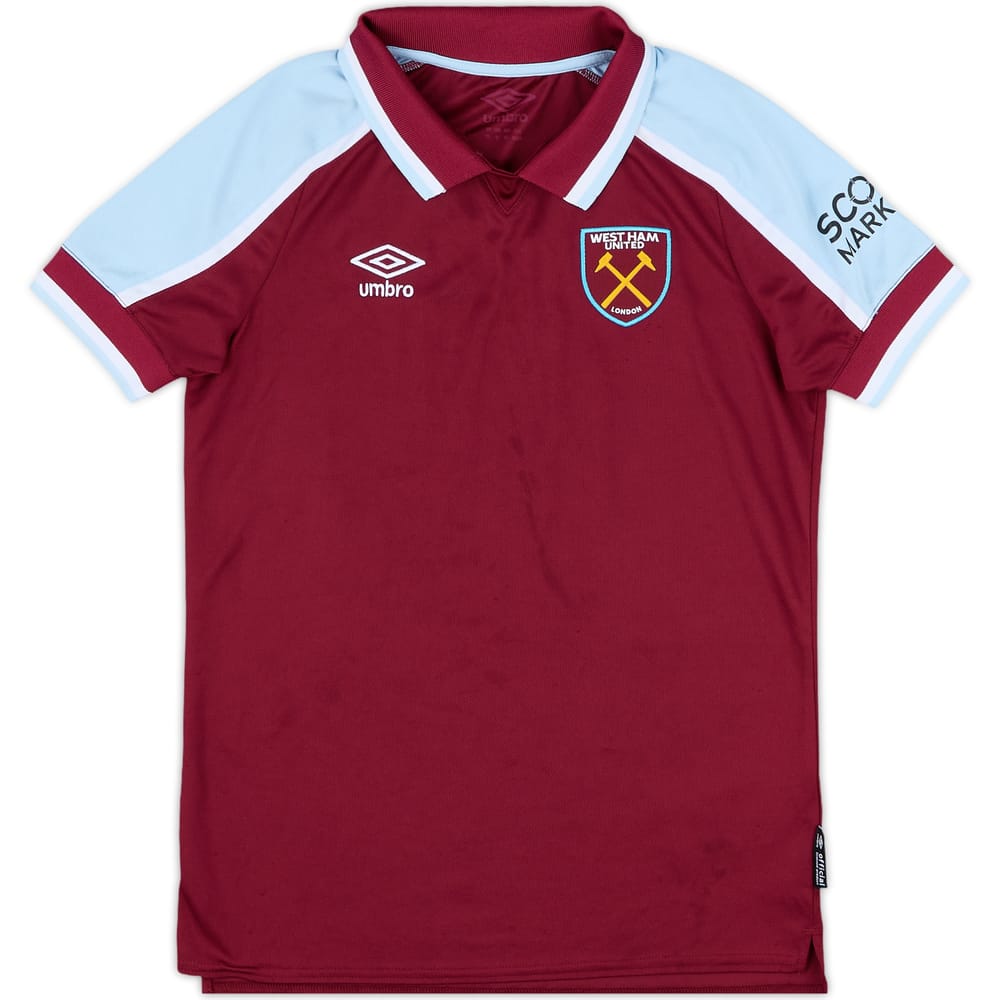 2021-22 West Ham Home Shirt - 6/10 - (L.Boys)