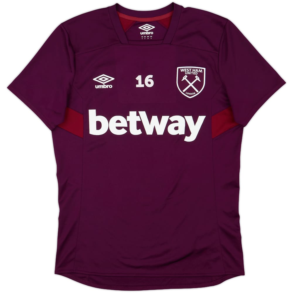 2016-17 West Ham United Umbro Player Issue Training Shirt #16 - 9/10 - (S)