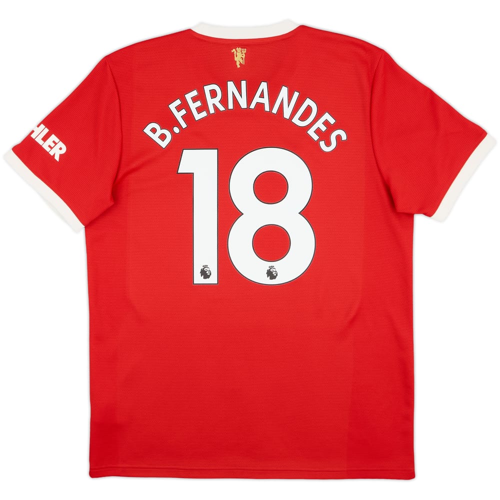 2021-22 Manchester United Home Shirt B.Fernandes #18 - 9/10 - (L)