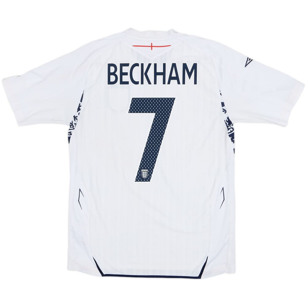 2007-09 England Home Shirt Beckham #7 - 5/10 - (M)