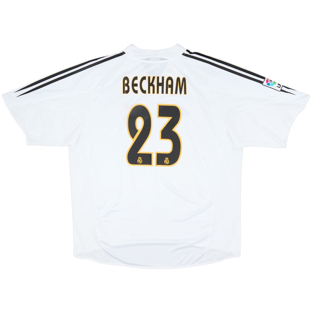 2004-05 Real Madrid Home Shirt Beckham #23 - 9/10 - (XXL)