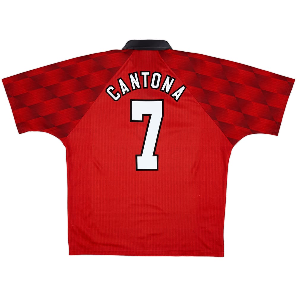 1996-98 Manchester United Home Shirt Cantona #7 - 8/10 - (XL)