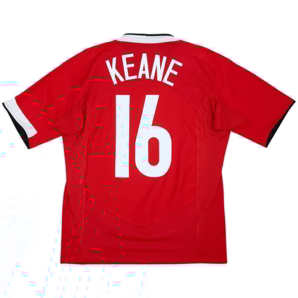 2004-06 Manchester United Home Shirt Keane #16 - 9/10 - (M)