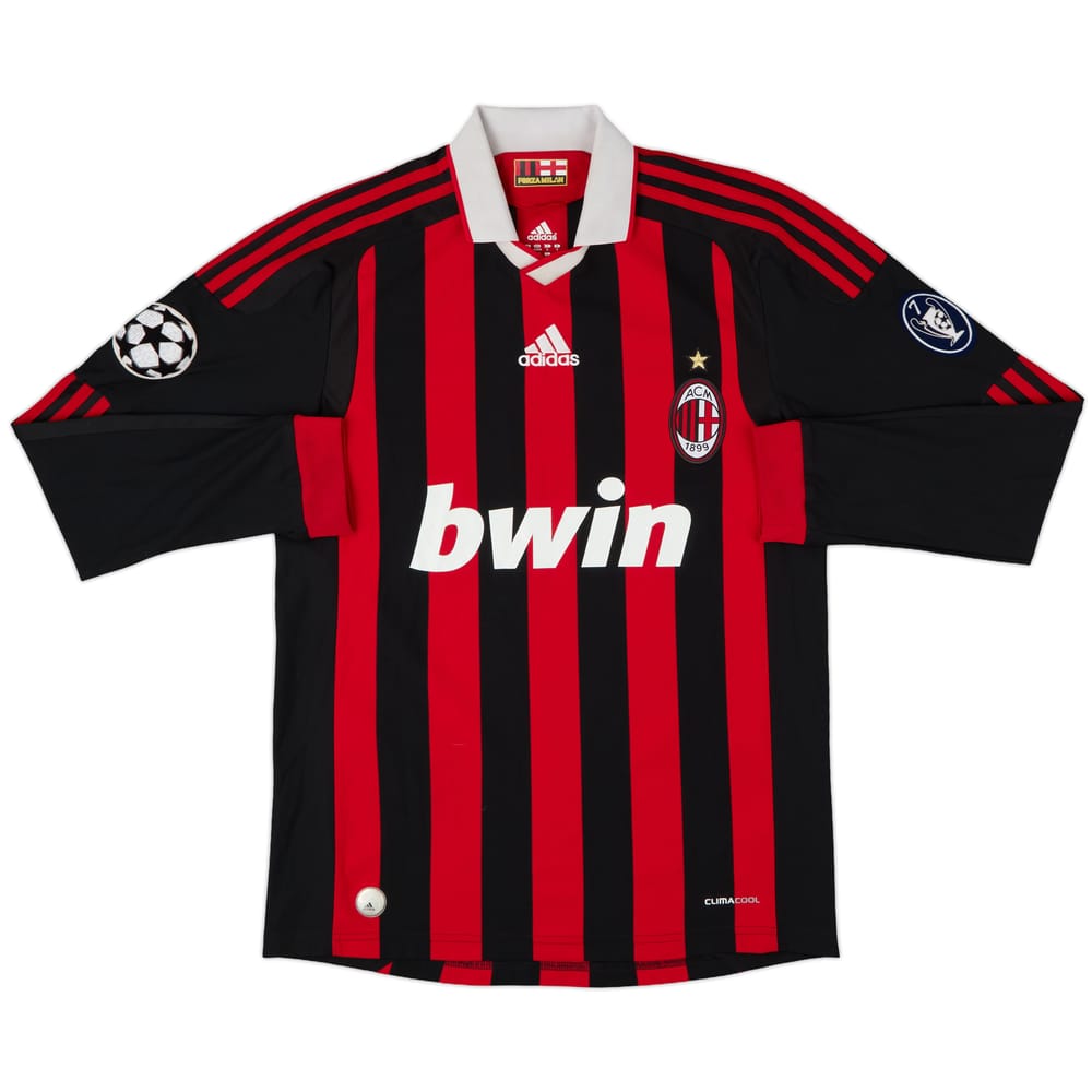 2009-10 AC Milan Home L/S Shirt #7 - 7/10 - (S)