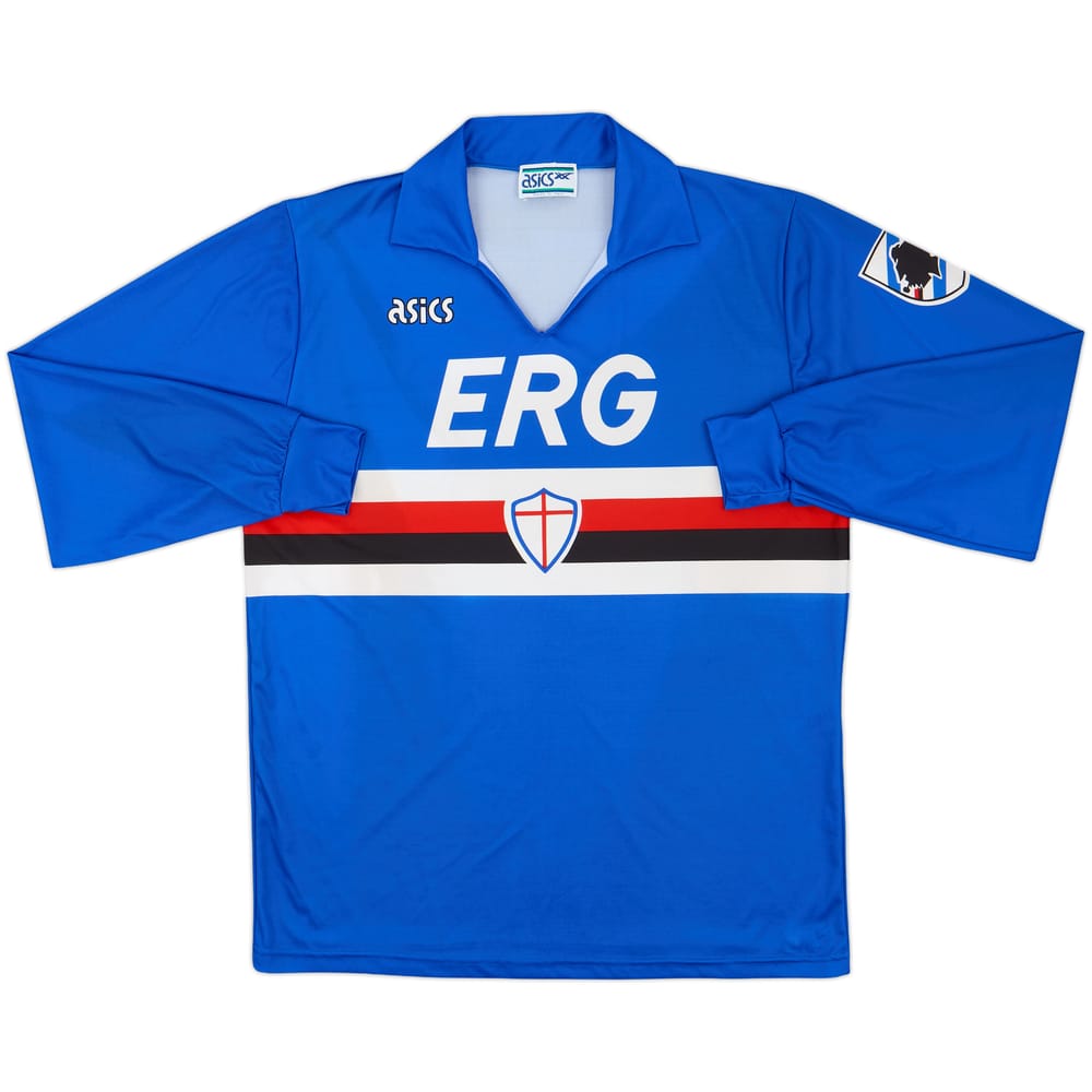 1990-92 Sampdoria Home L/S Shirt - 8/10 - (XL)