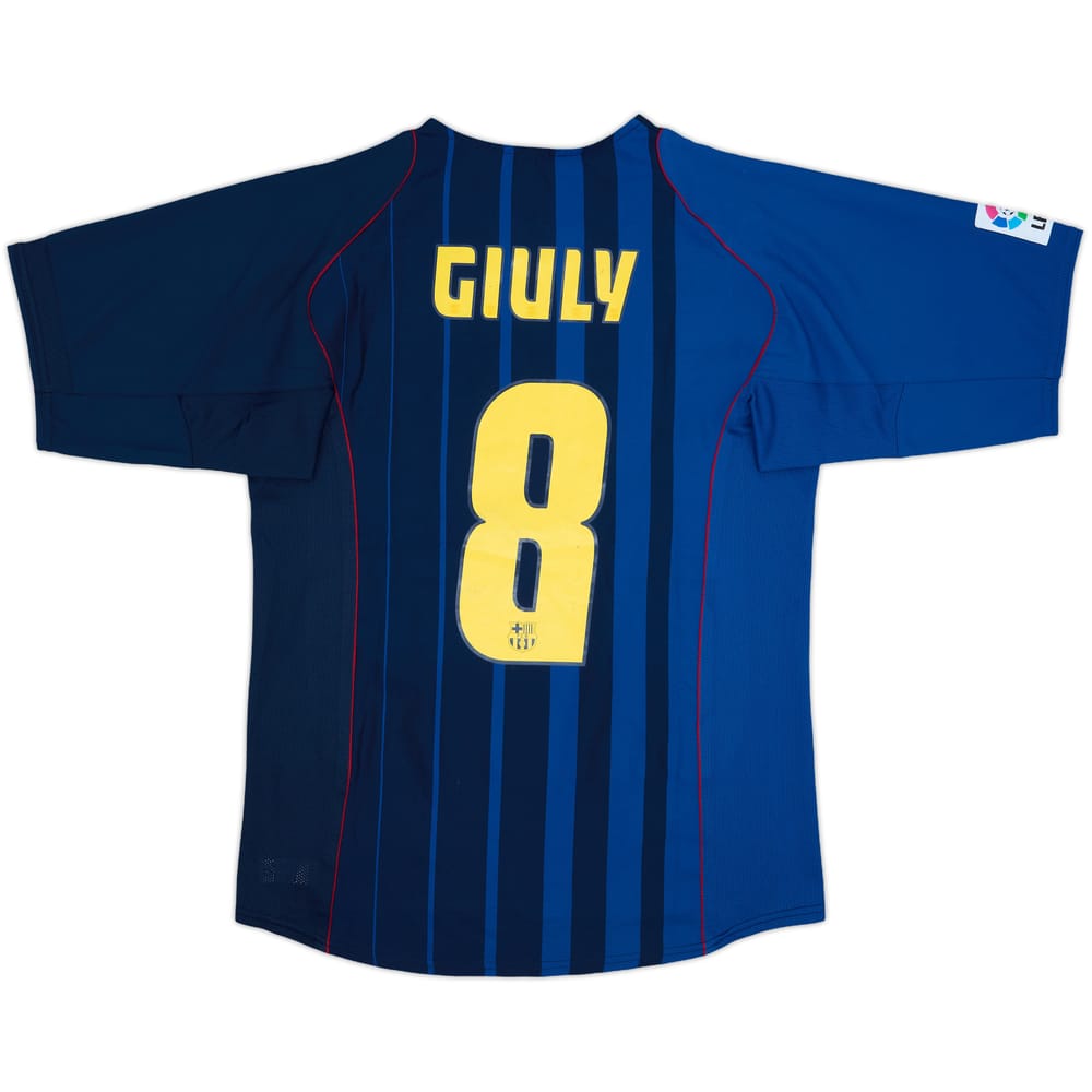 2004-05 Barcelona Away Shirt Giuly #8 - 8/10 - (S)