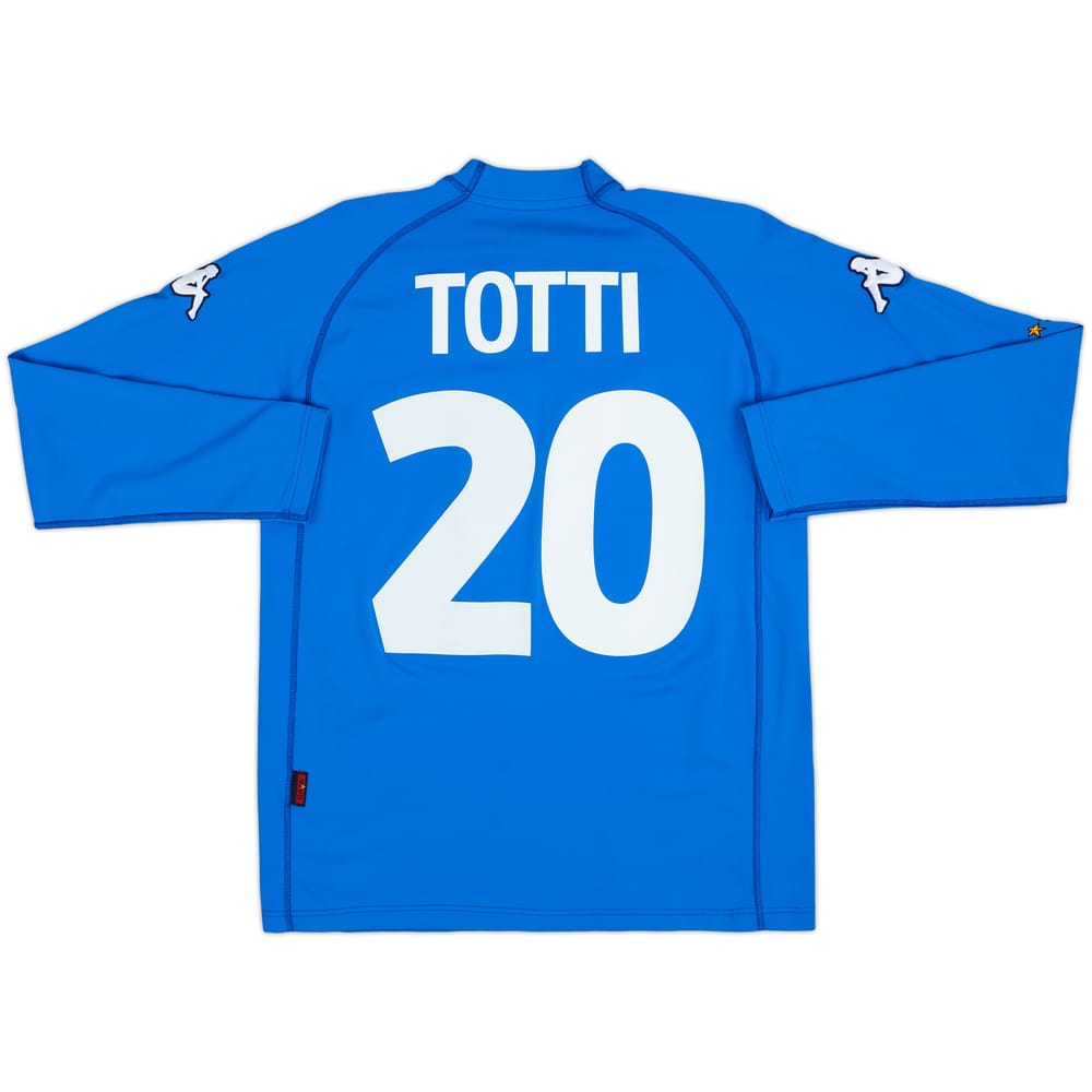 2000-01 Italy Home L/S Shirt Totti #20 - 10/10 - (L)