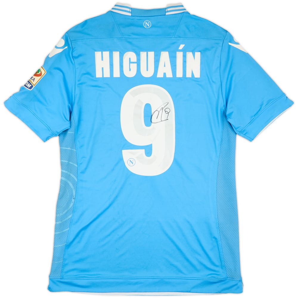 2013-14 Napoli Signed Home Shirt Higuain #9 - 4/10 - (XL)