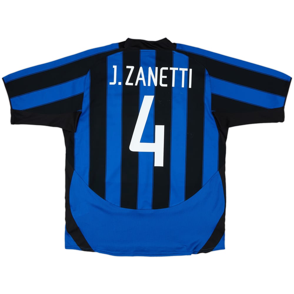 2003-04 Inter Milan Home Shirt J.Zanetti #4 - 6/10 - (XL)