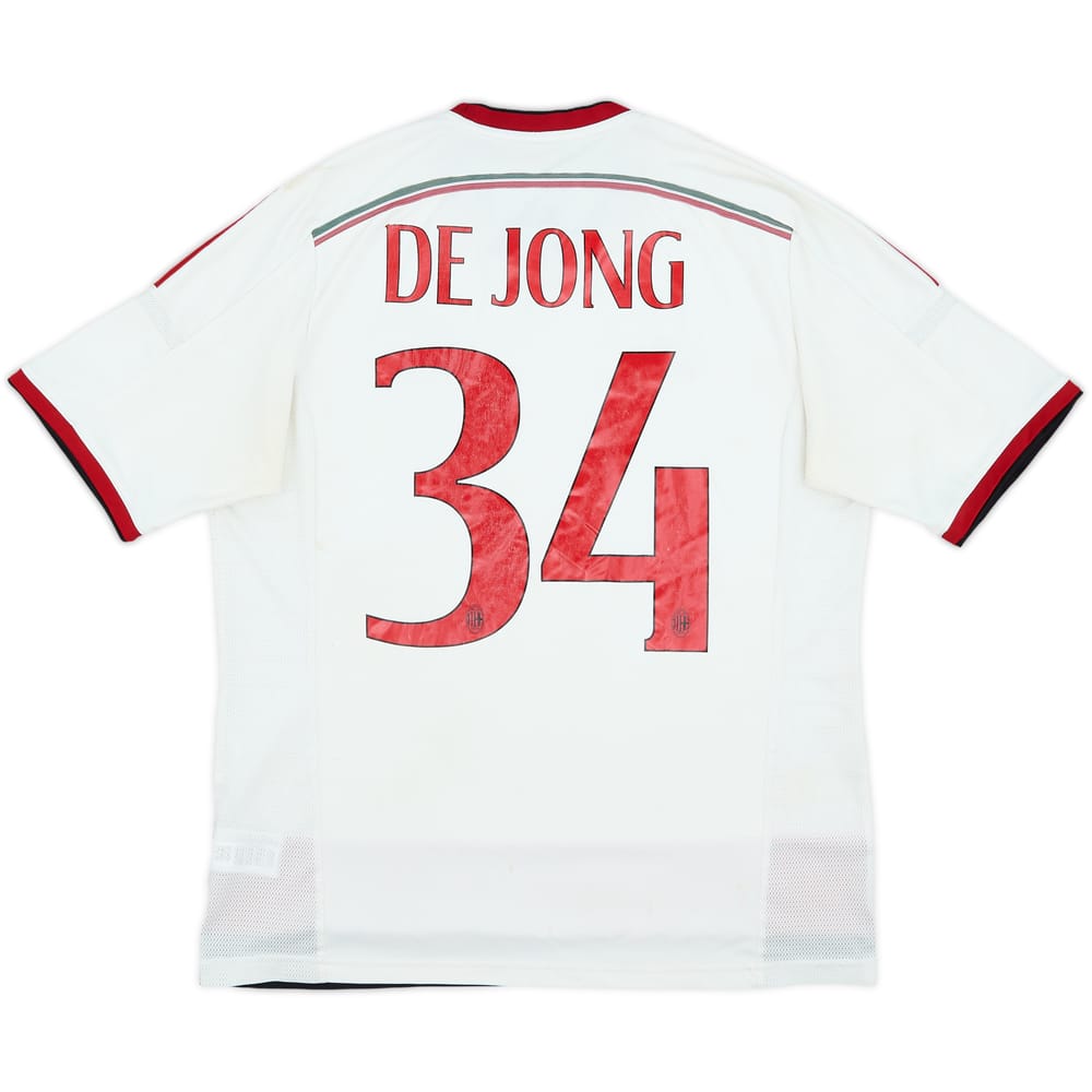 2014-15 AC Milan Away Shirt De Jong #34 - 4/10 - (L)