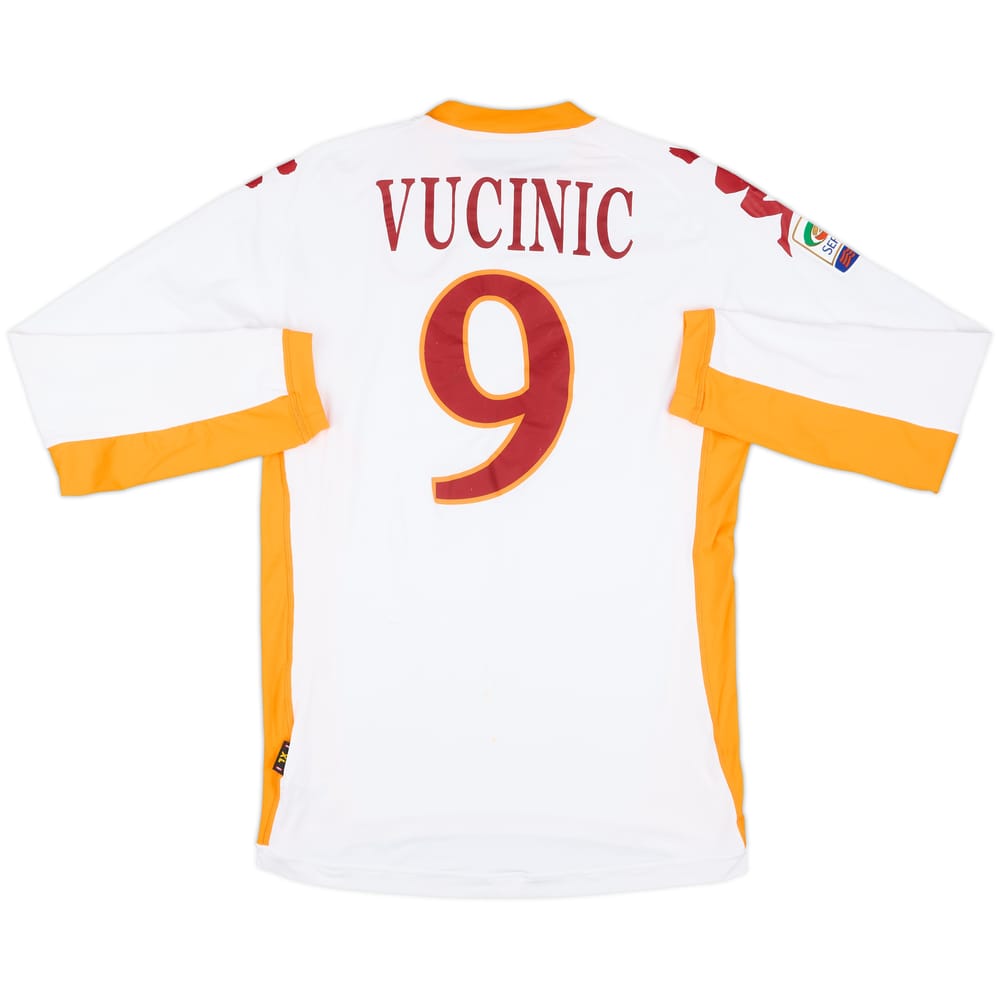 2010-11 Roma Match Issue Away L/S Shirt Vucinic #9