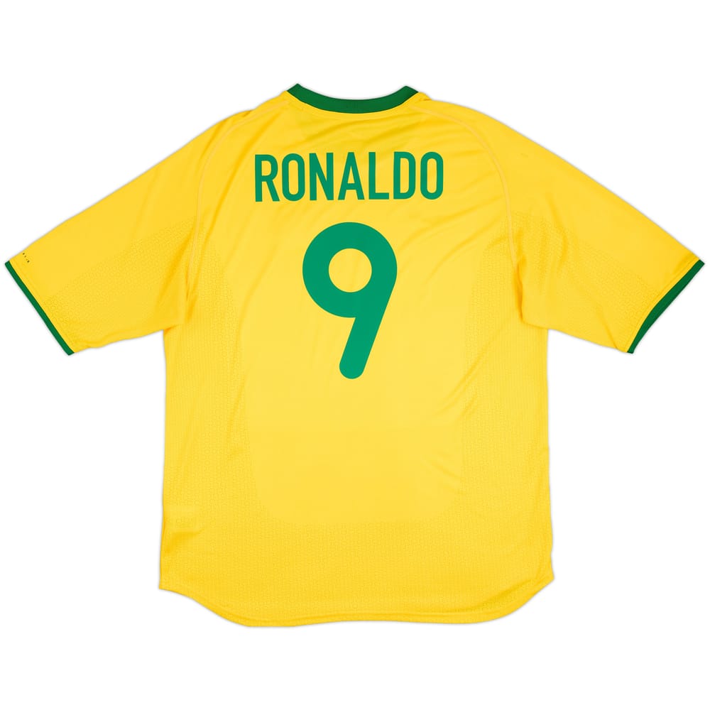 2000-02 Brazil Home Shirt Ronaldo #9 - 6/10 - (XL)