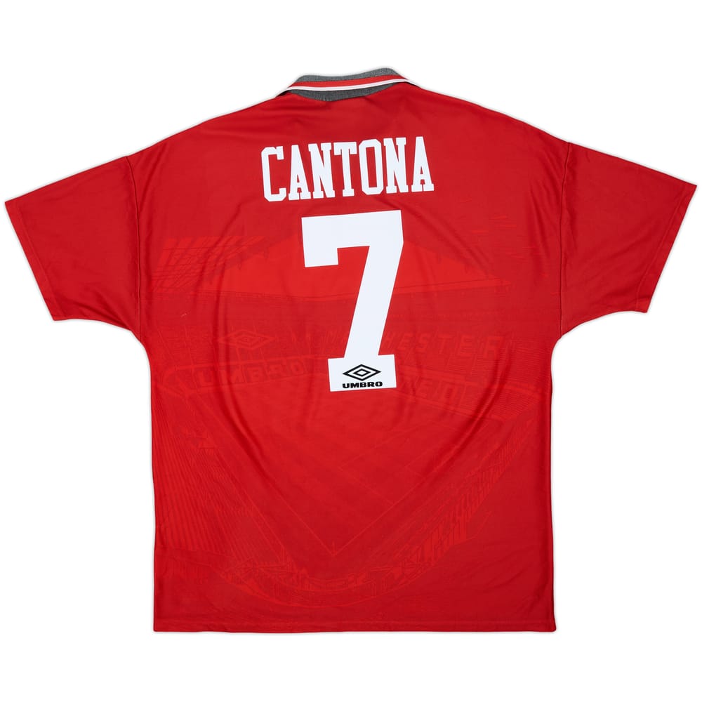 1994-96 Manchester United Home Shirt Cantona #7 - 5/10 - (XL)