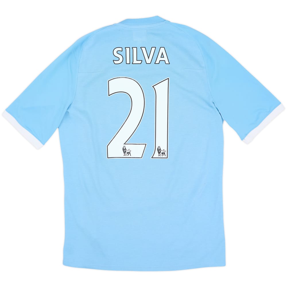 2010-11 Manchester City Home Shirt Silva #21 - 5/10 - (S)