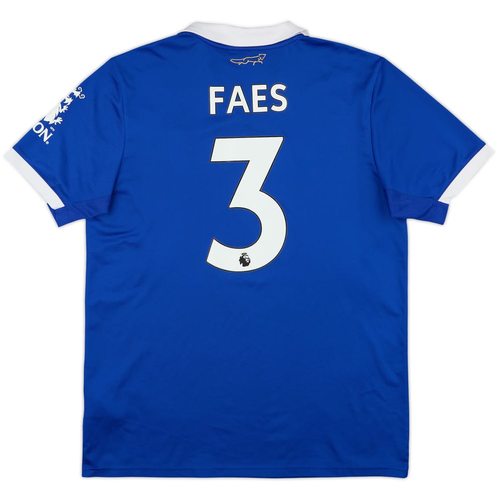 2022-23 Leicester Home Shirt Faes #3 - 6/10 - (L)