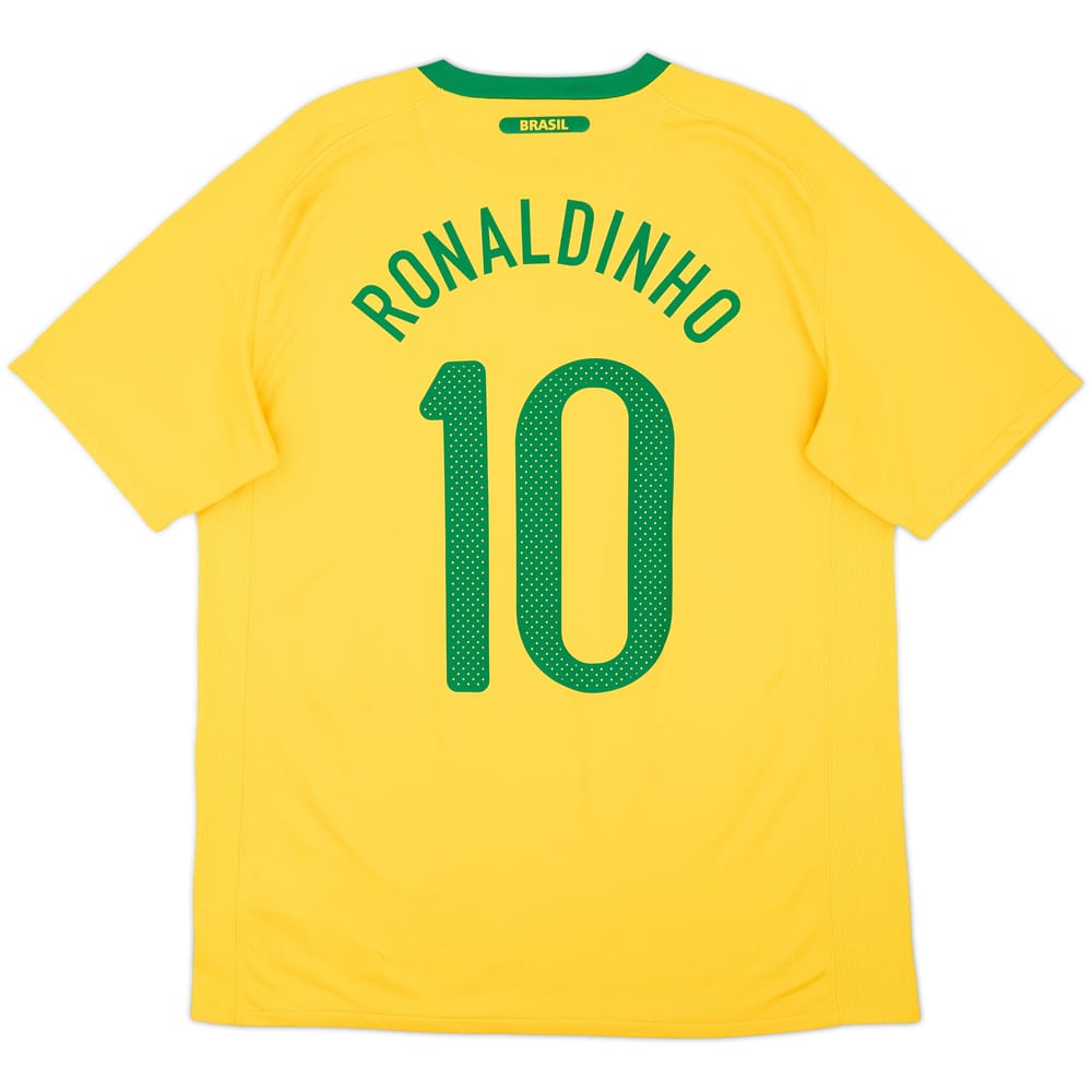 2010-11 Brazil Home Shirt Ronaldinho #10 - 5/10 - (L)