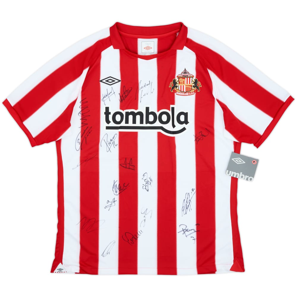 2010-11 Sunderland Squad Signed Home Shirt (L)