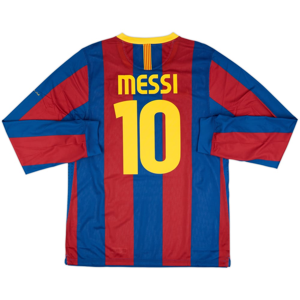 2010-11 Barcelona Player Issue Home L/S Shirt Messi #10 (XL)
