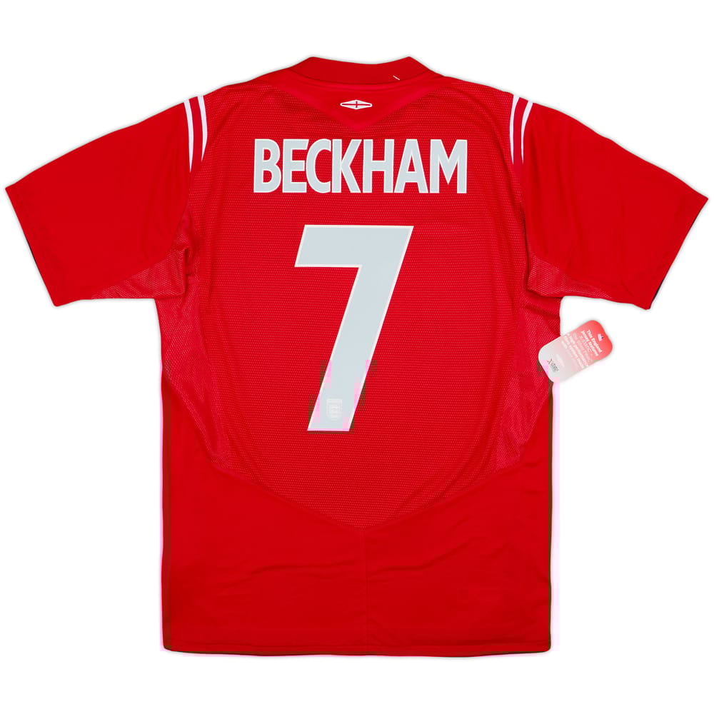 2004-06 Inglaterra Camiseta Visitante Beckham #7 (M)