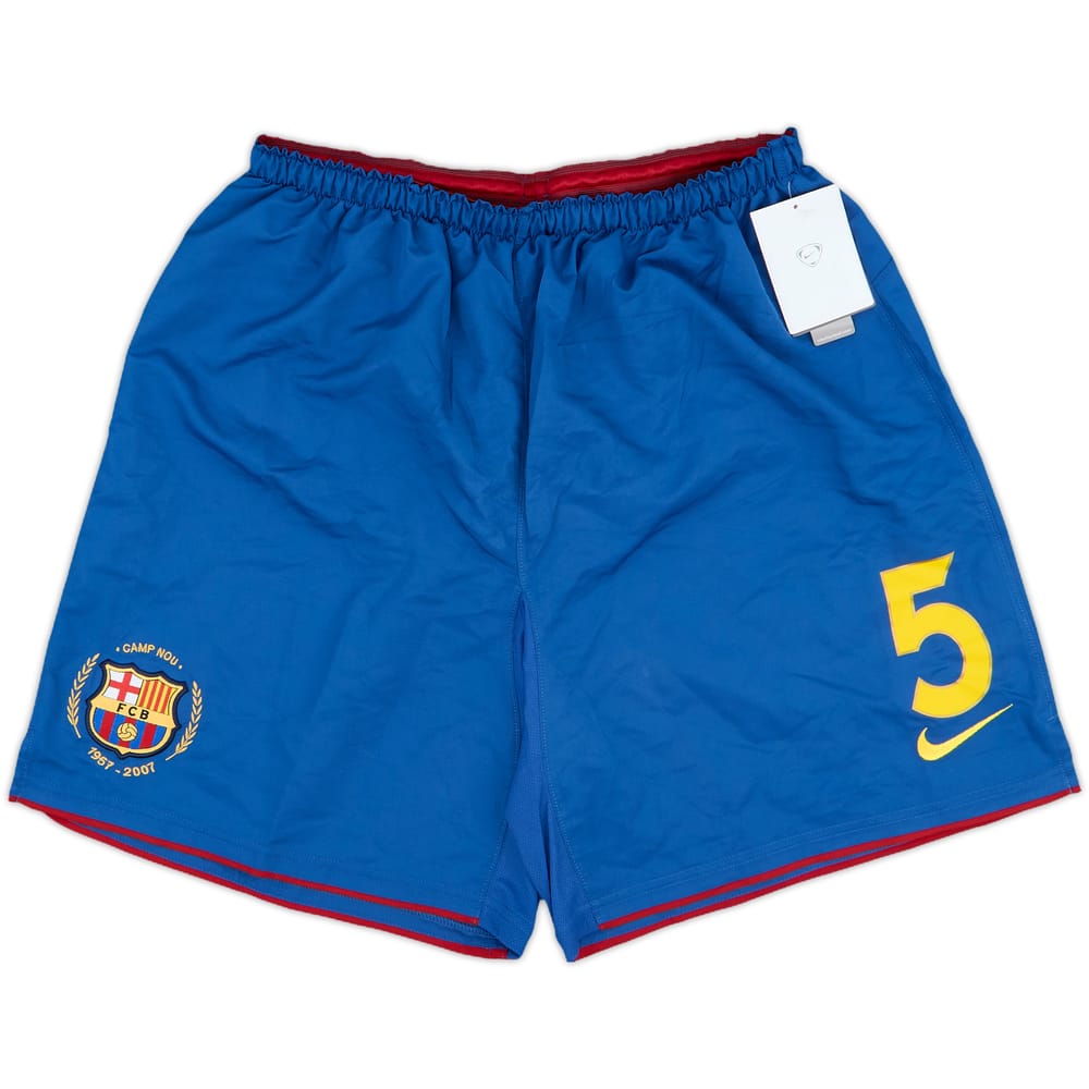 2007-08 Barcelona Home Shorts #5 (Puyol) (M)