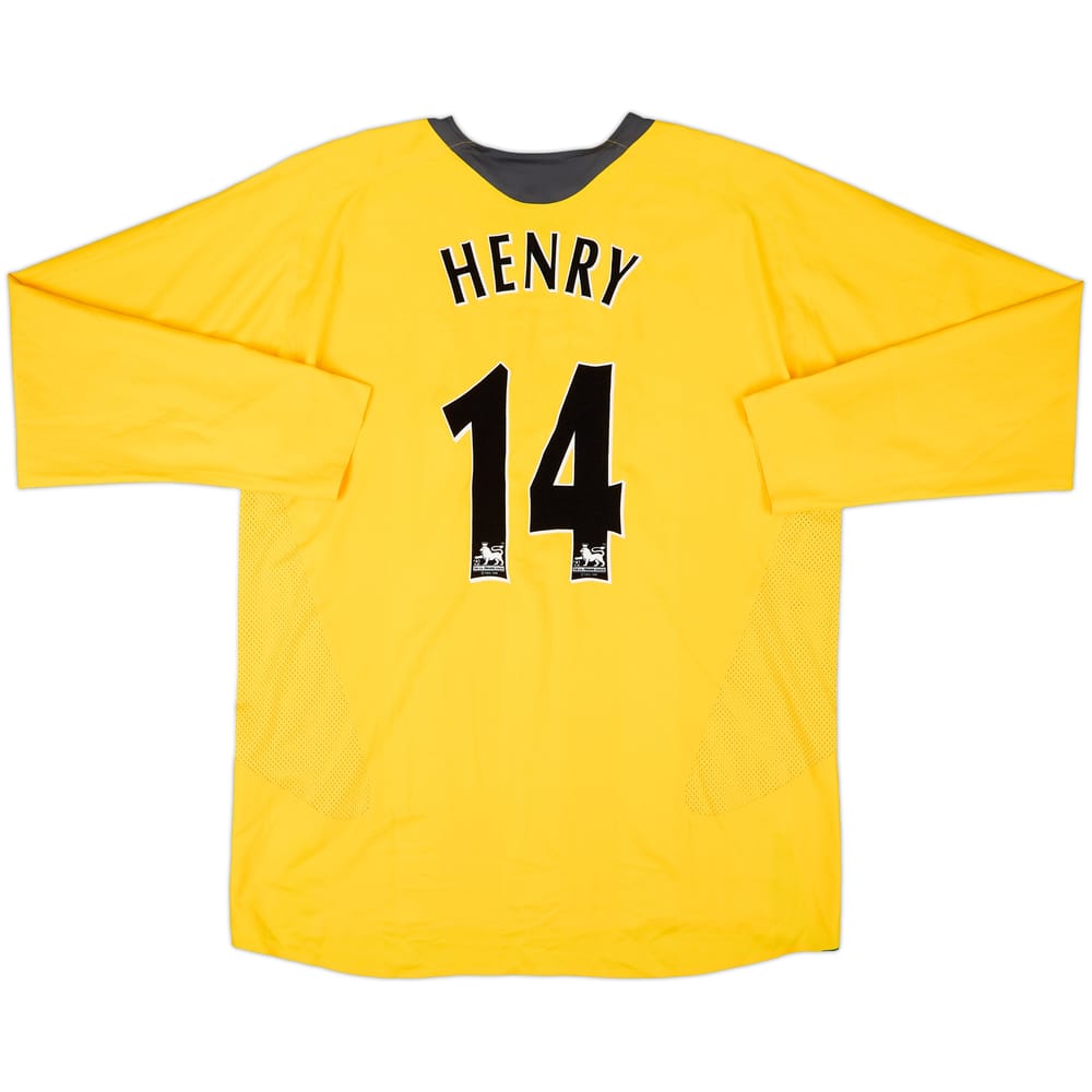 2006-07 Arsenal Player Issue Away L/S Shirt Henry #14 (XXL)