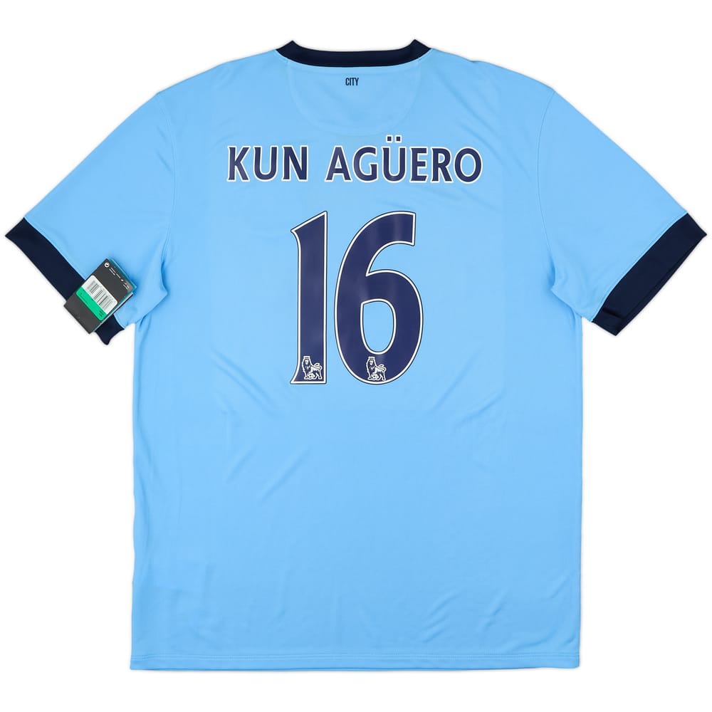 2014-15 Manchester City Home Shirt Kun Aguero #16 (XL)