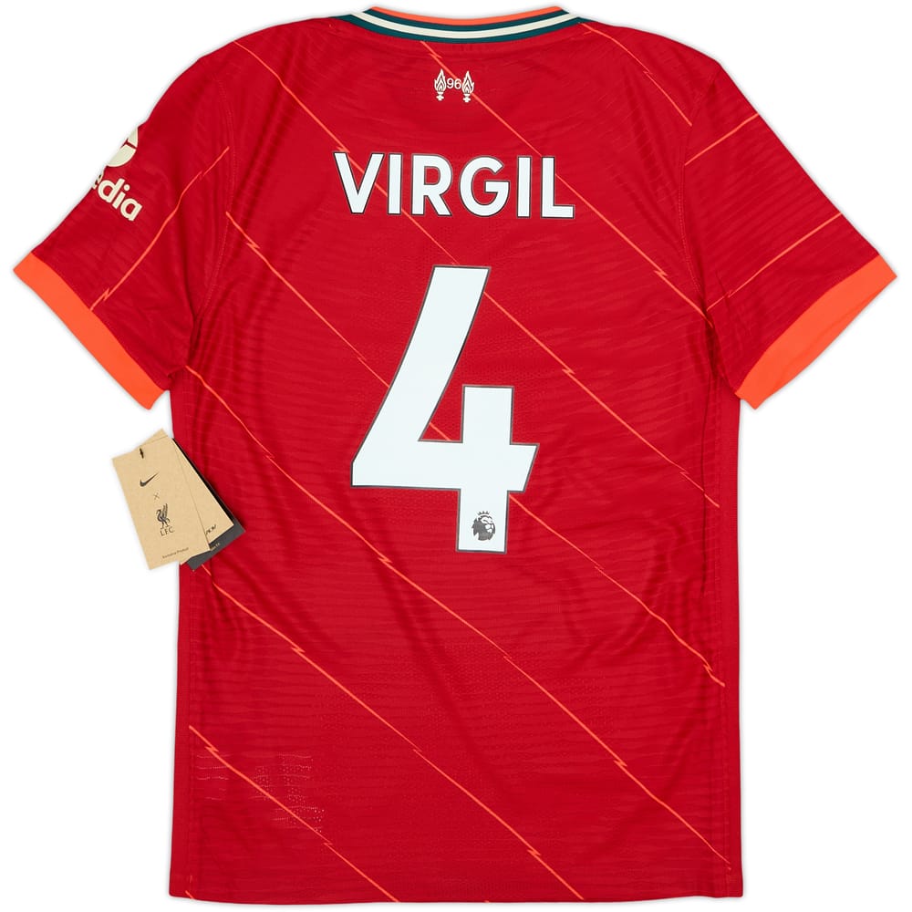 2021-22 Liverpool Authentic Home Shirt Virgil #4 (S)