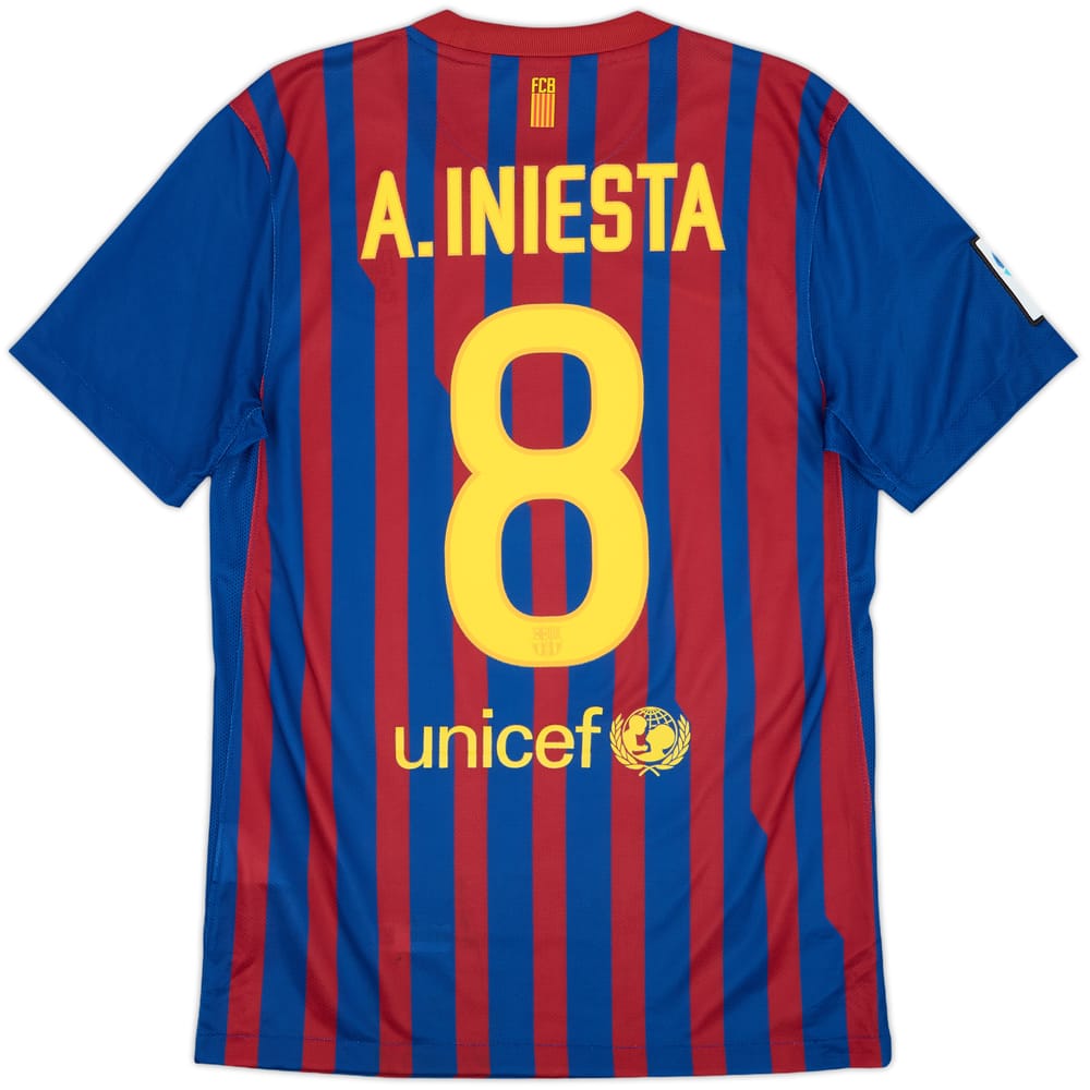 2011-12 Barcelona Home Shirt A.Iniesta #8 - 9/10 - (S)