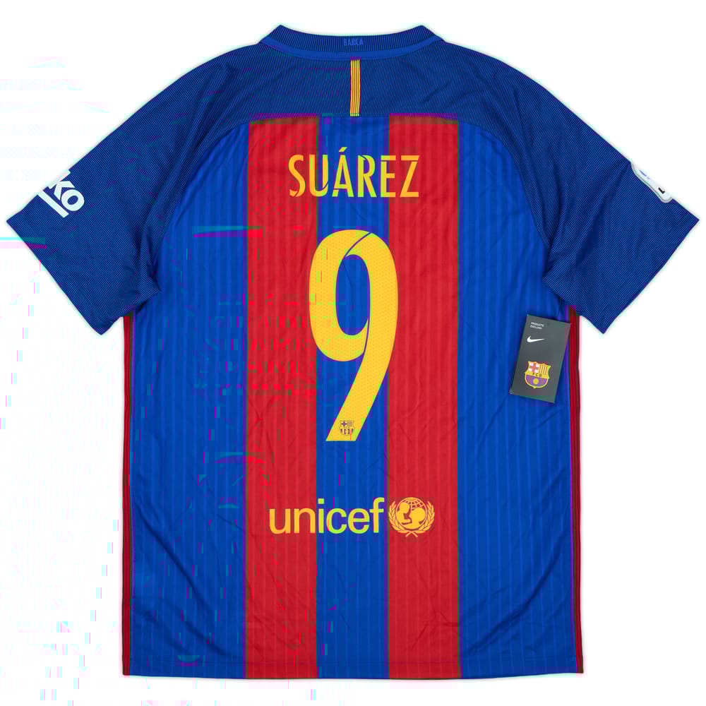 2016-17 Barcelona Home Shirt Suarez #9 (L)