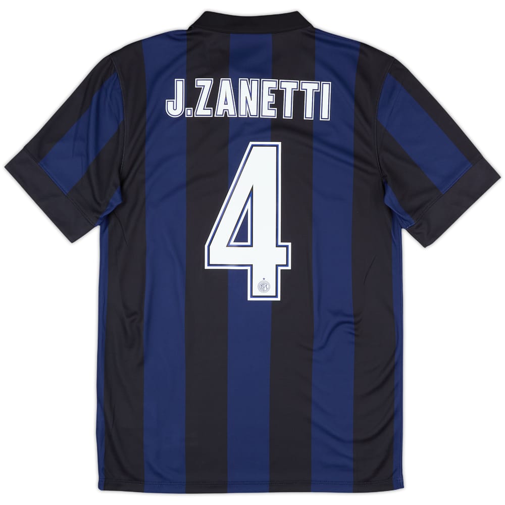 2013-14 Inter Milan Home Shirt J.Zanetti #4 (S)