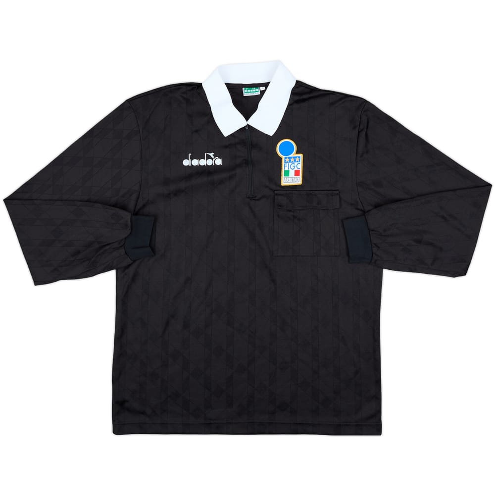 1990s Italy FIGC Diadora Referee L/S Shirt - 8/10 - (L)