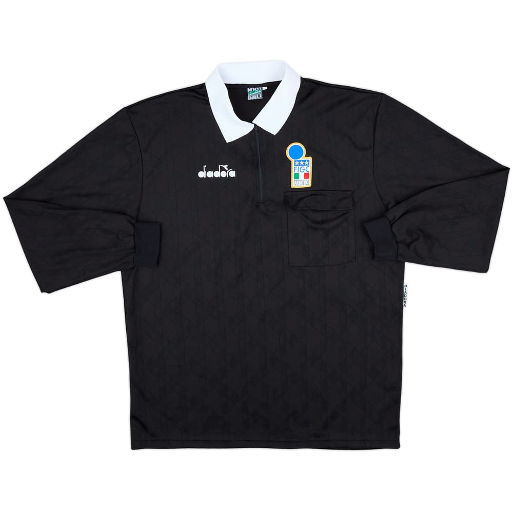 1990s Italy FIGC Diadora Referee L/S Shirt - 9/10 - (XXL)