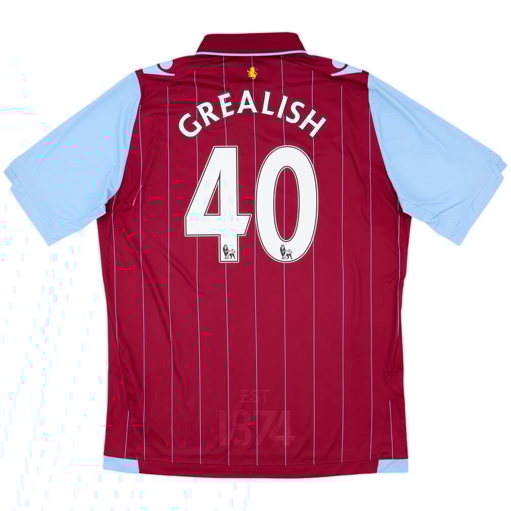 2014-15 Aston Villa Home Shirt Grealish #40 - 10/10 - (XXL)