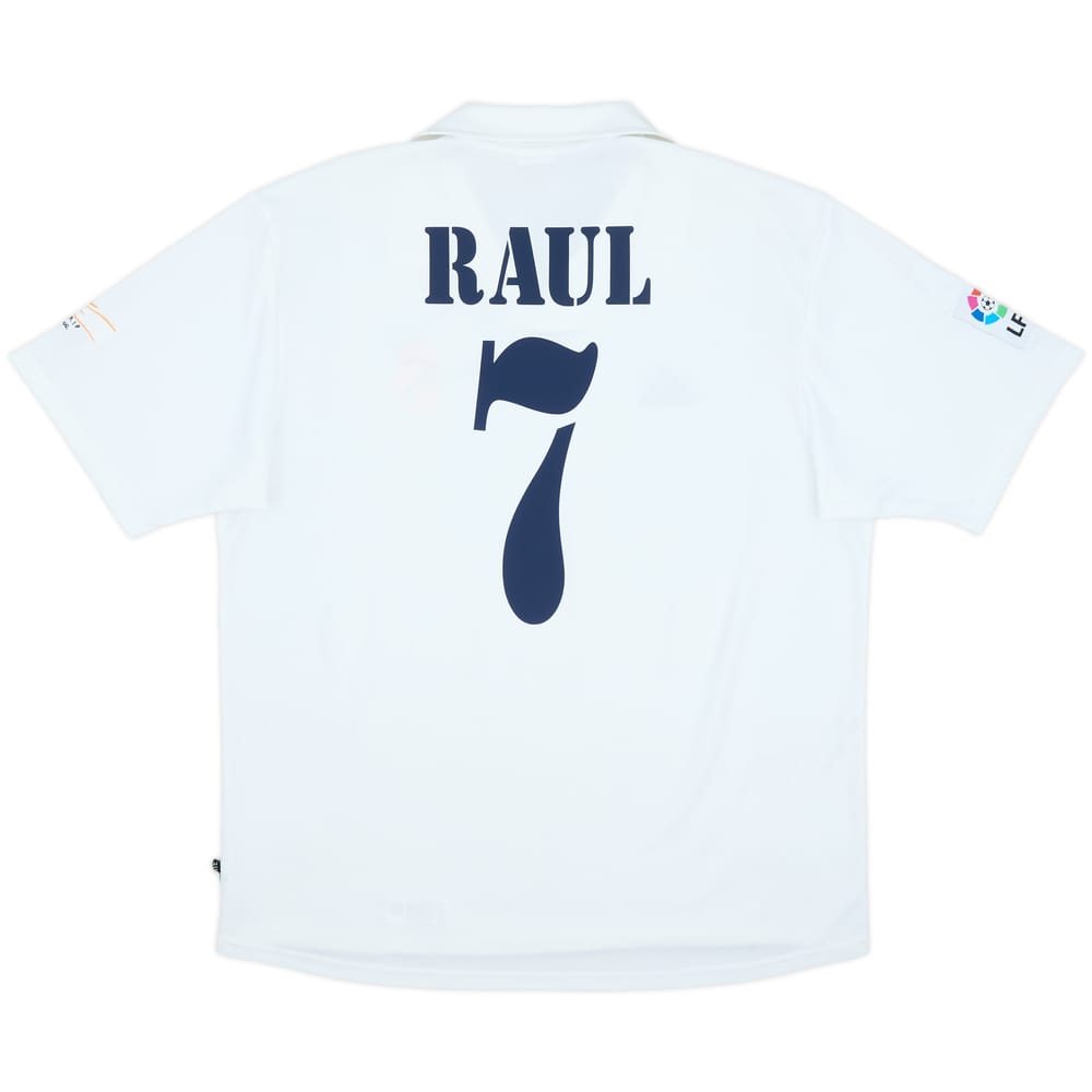 2001 Real Madrid Home Shirt Raul #7 - 8/10 - (L)