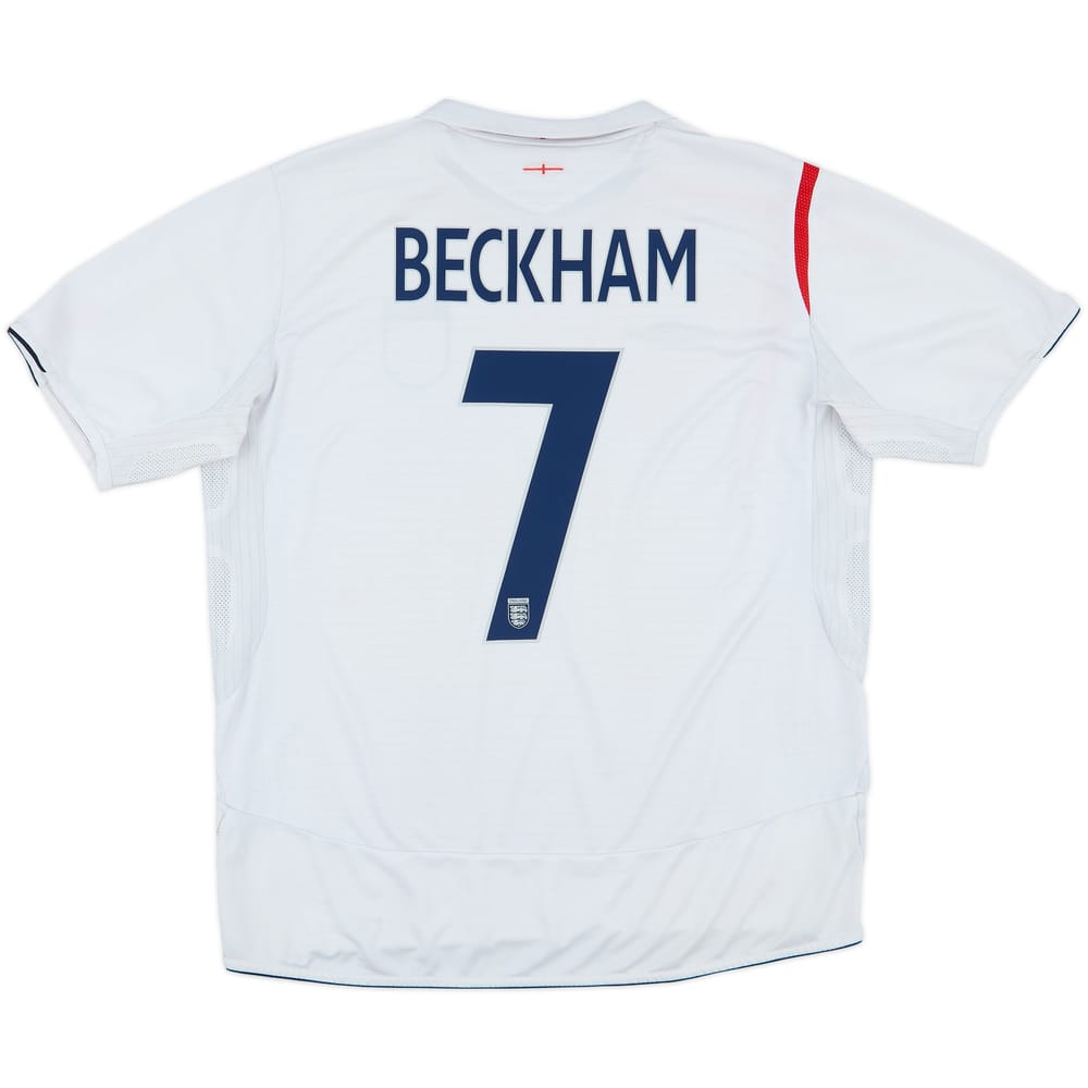 2005-07 England Home Shirt Beckham #7 - 6/10 - (XL)