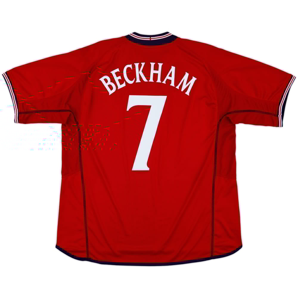 2002-04 England Away Shirt Beckham #7 - 7/10 - (XXL)