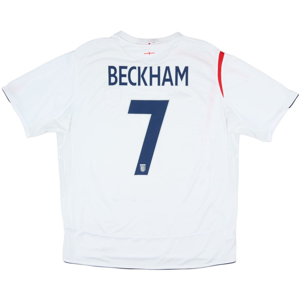 2005-07 England Home Shirt Beckham #7 - 6/10 - (XXL)