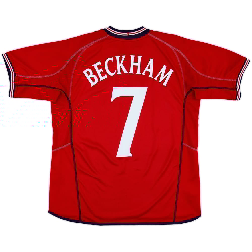 2002-04 England Away Shirt Beckham #7 - 5/10 - (L)