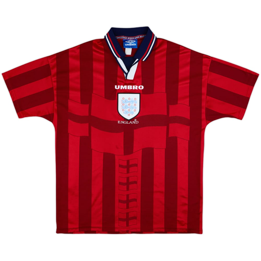 1997-99 England Away Shirt Batty #4 - 7/10 - (L)