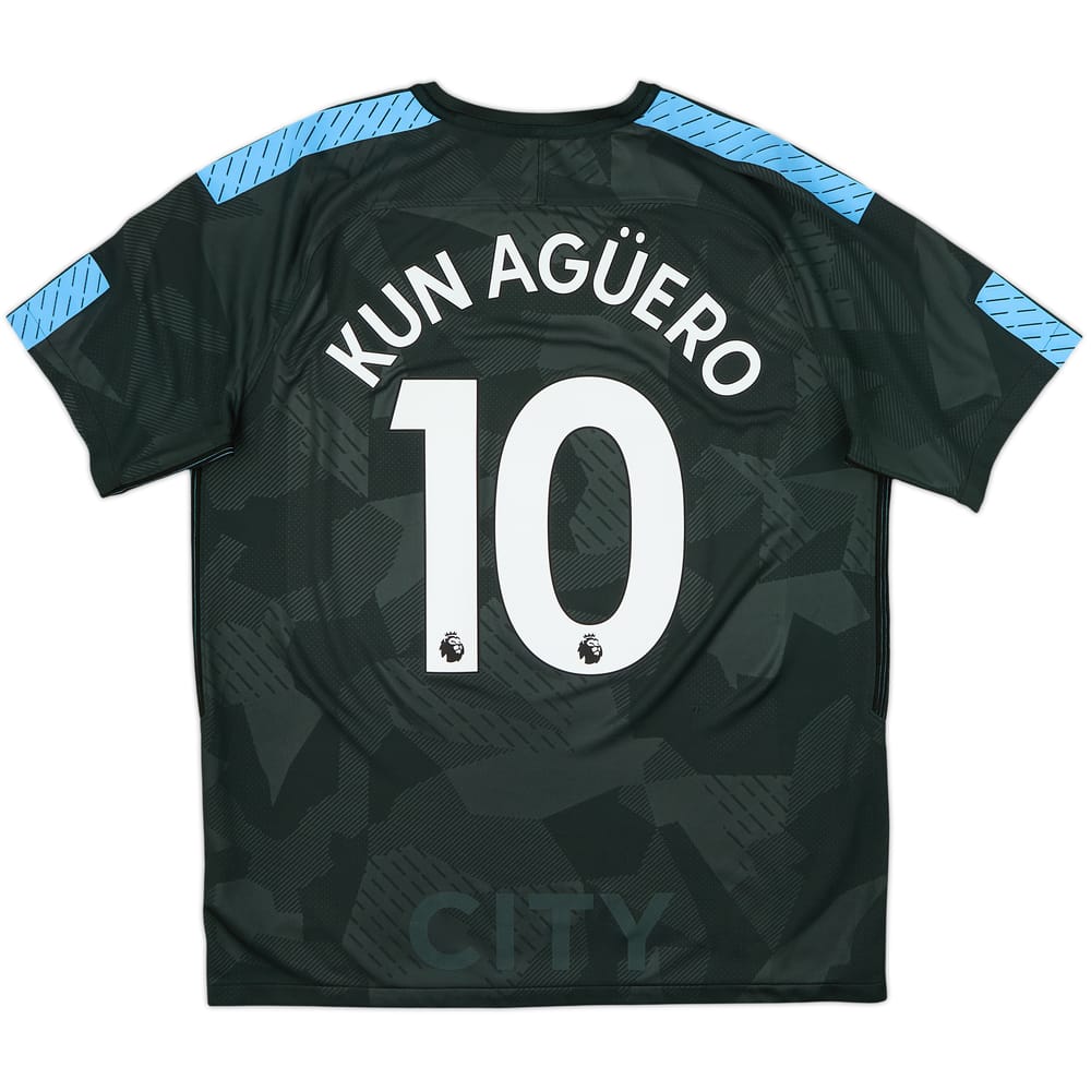 2017-18 Manchester City Third Shirt Kun Aguero #10 - 9/10 - (L)