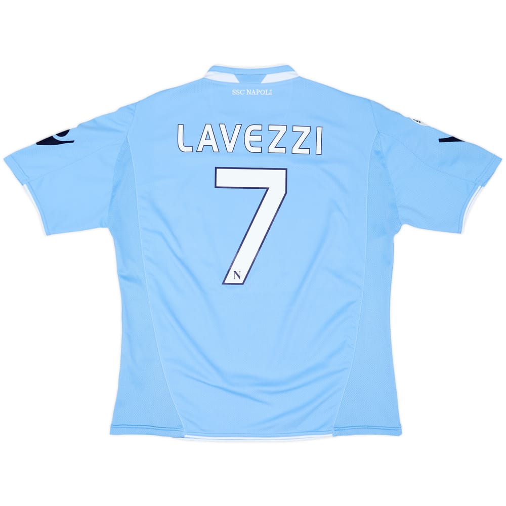2009-10 Napoli Home Shirt Lavezzi #7 - 7/10 - (XL)