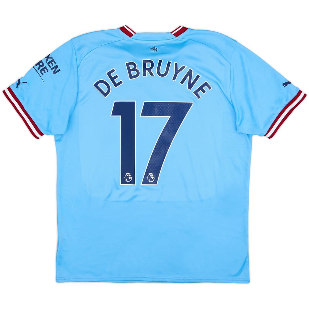 2022-23 Manchester City Home Shirt De Bruyne #17 - 8/10 - (L)