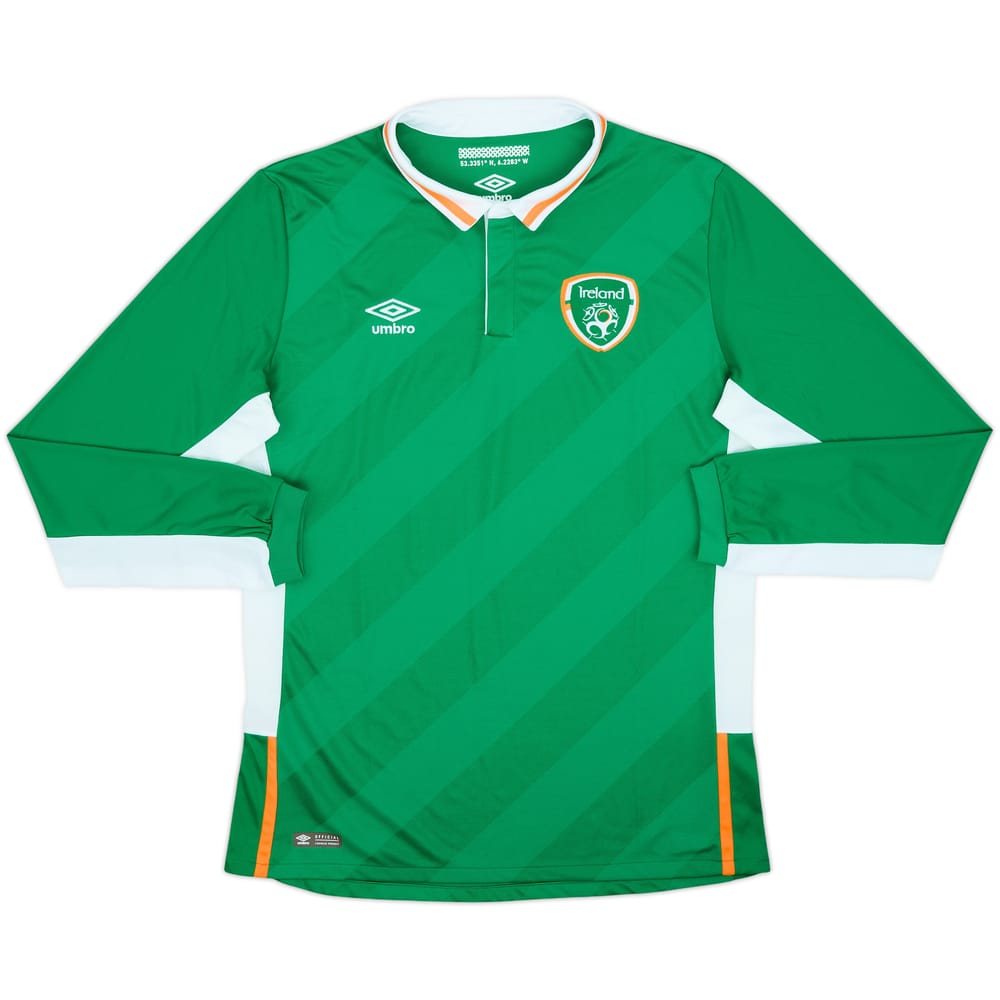 2016-17 Ireland Home L/S Shirt - 8/10 - (L)