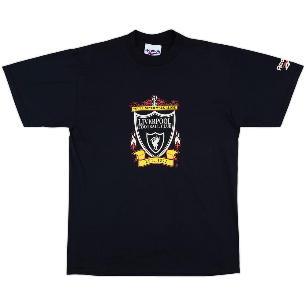 2001-02 Liverpool Reebok Cotton Tee - 8/10 - (M)